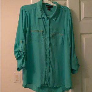 Teal blouse